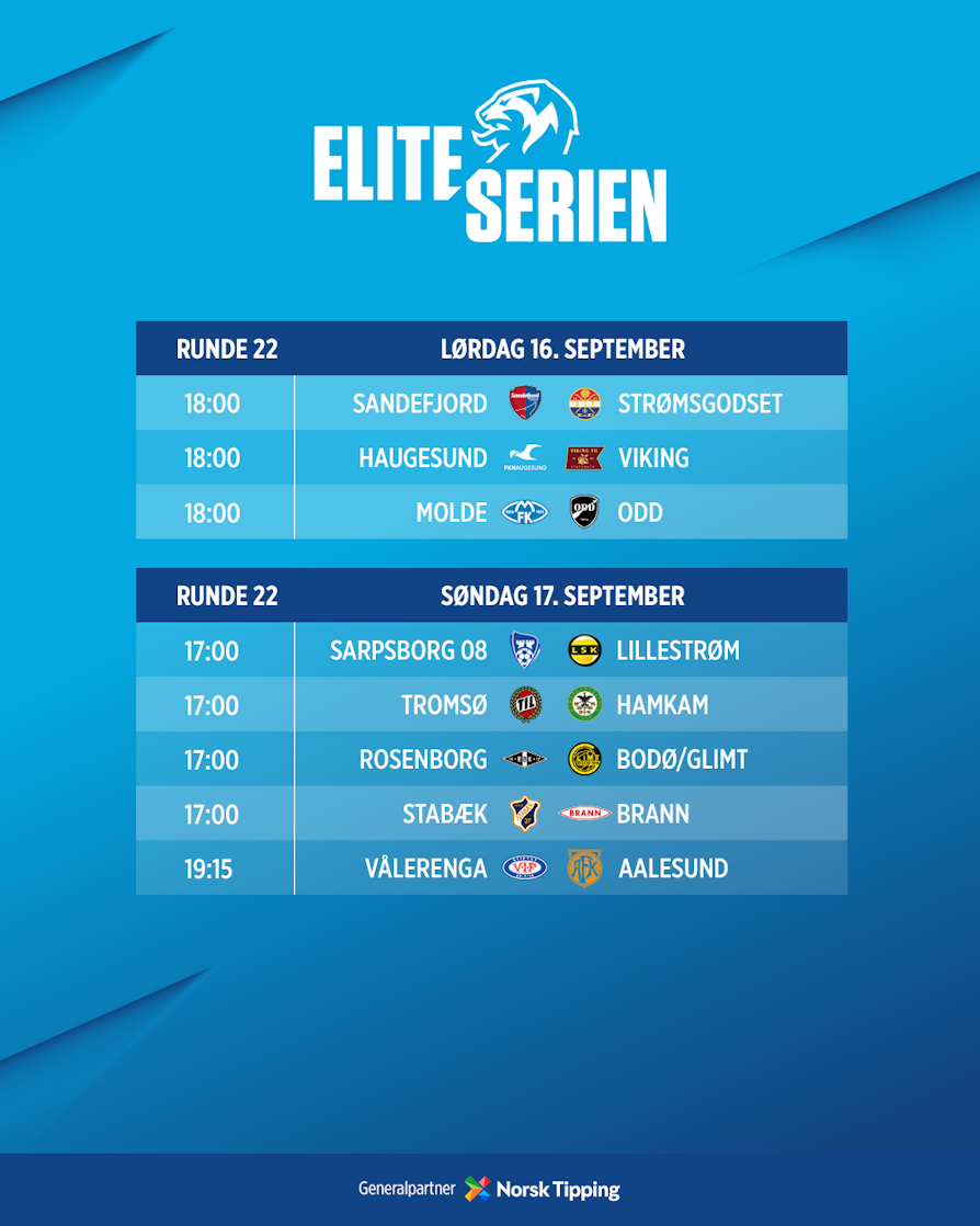 Eliteserien 22. runde