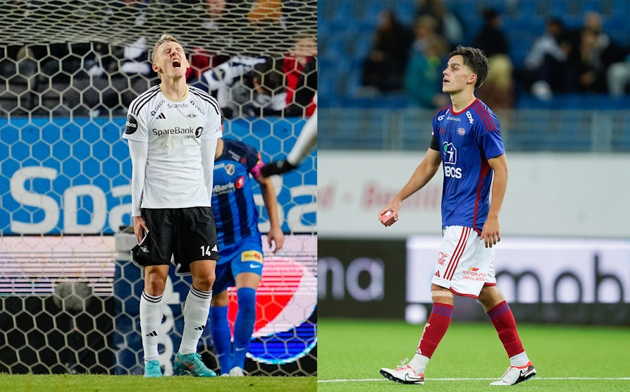 Rosenborgs Emil Frederiksen og Vålerengas Magnus Riisnæs i Eliteserien, fotball.