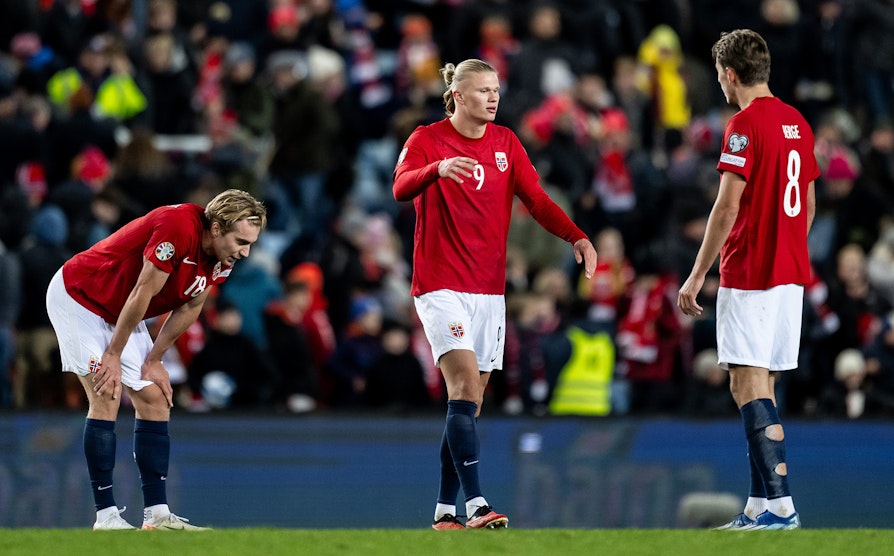Kristian Thorstvedt, Erling Braut Haaland og Sander Berge