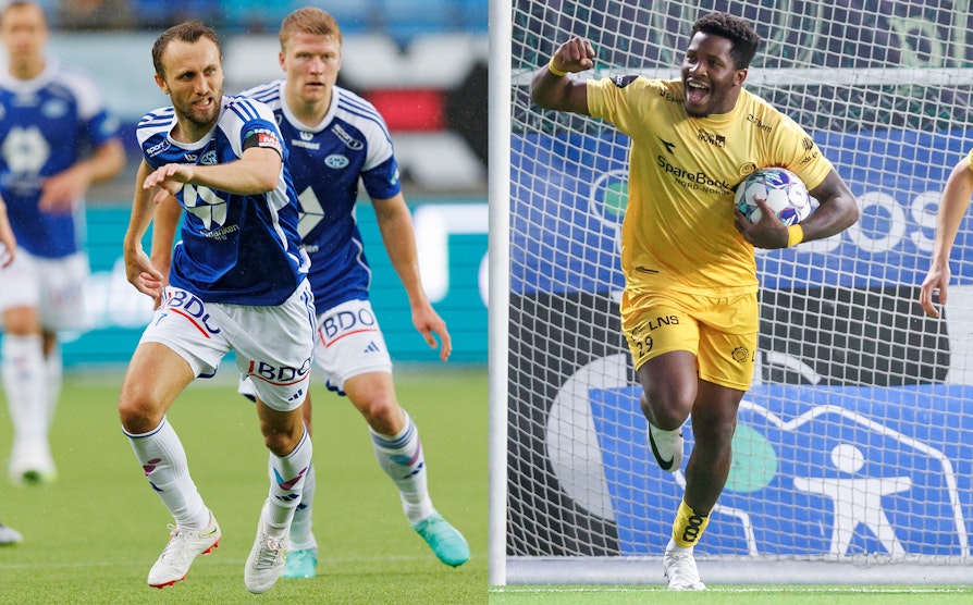 Moldes Magnus Wolff Eikrem og Kristian Eriksen og Bodø/Glimts Faris Pemi Moumbanga