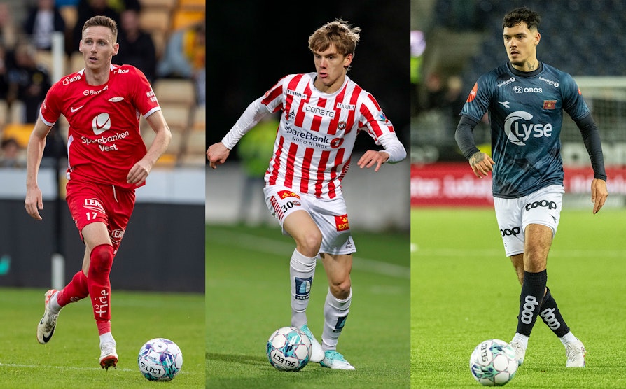 Eliteserien Branns Joachim Soltvedt, Tromsøs Isak Vådebu og Vikings Shayne Pattynama