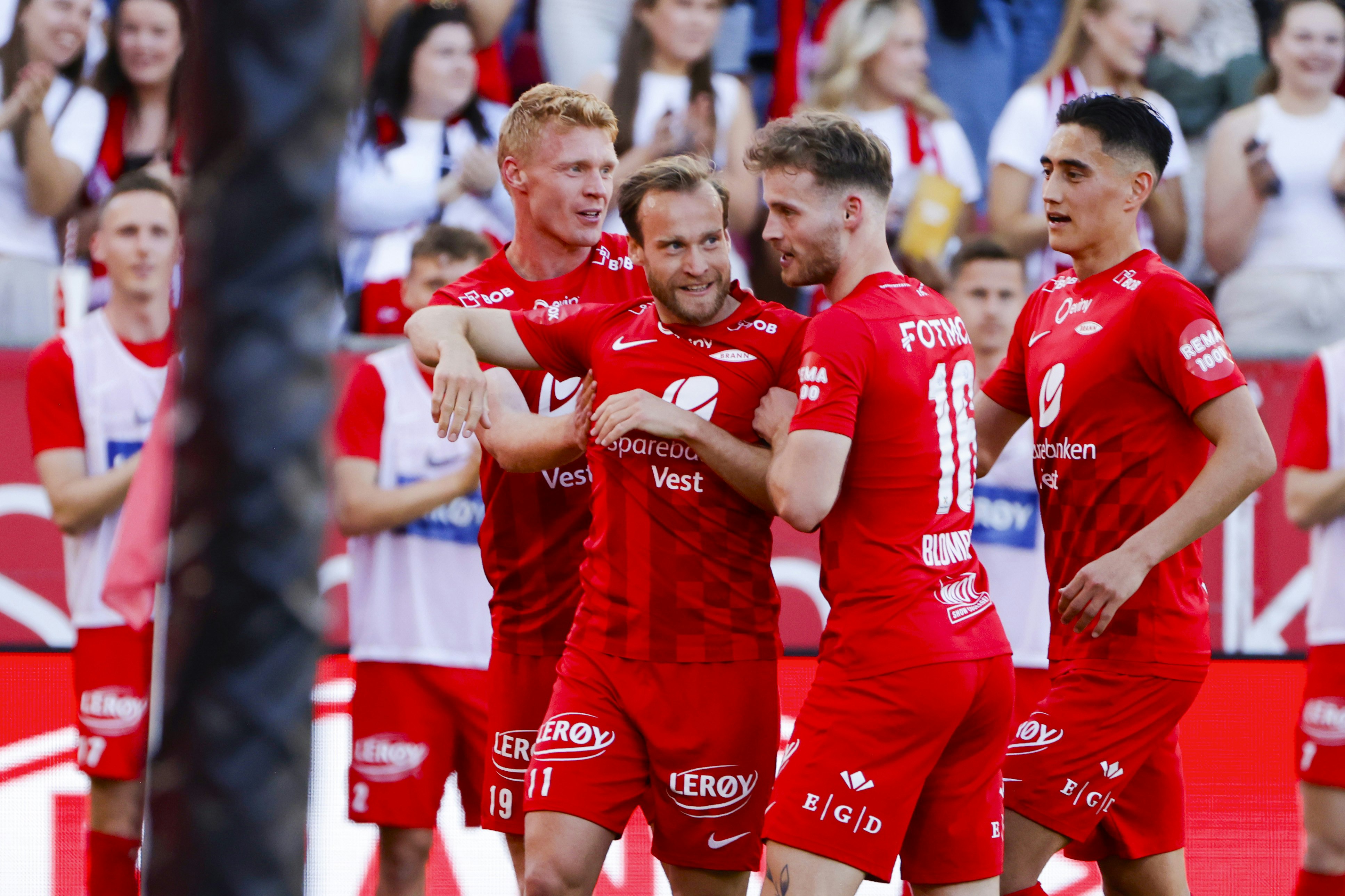Brann-spillere jubler etter scoring