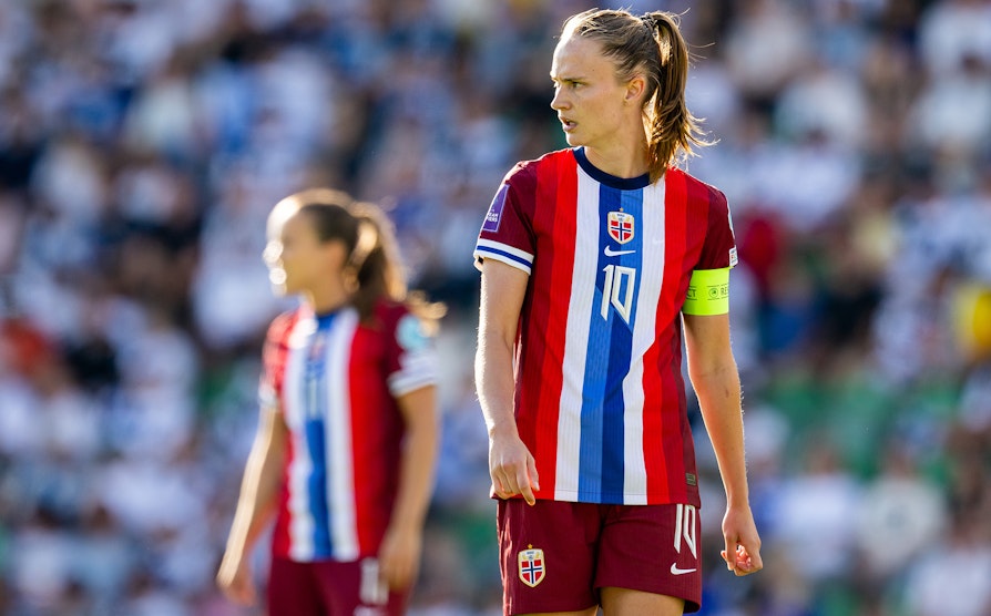 Caroline Graham Hansen i kampen mellom Norge og Finland juli 2024