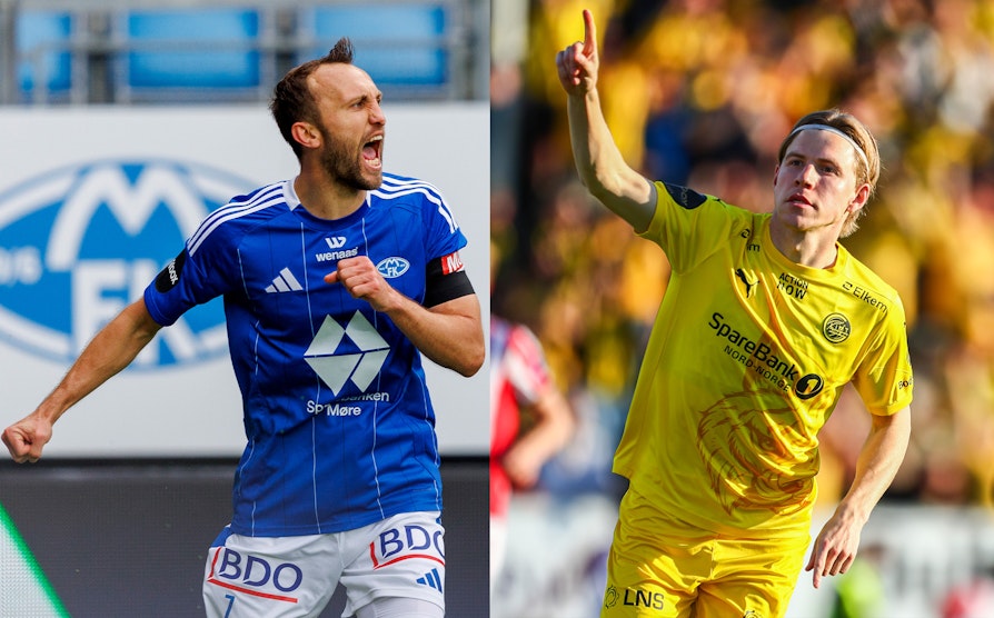 Molde-spiller Magnus Wolff Eikrem og Bodø/Glimt-spiller Jens Petter Hauge. Fotball.