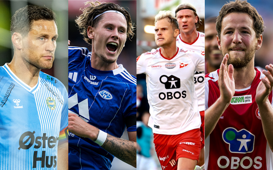 HVEM SKAL TIL ULLEVAAL: Sandnes Ulf får besøk av Molde, mens Fredrikstad tar i mot KFUM til den andre semfinalen i kveld. F.v: Tommy Høiland, Mathias Fjørtoft Løvik, Morten Bjørlo, Johannes Hummelvoll-Nunez