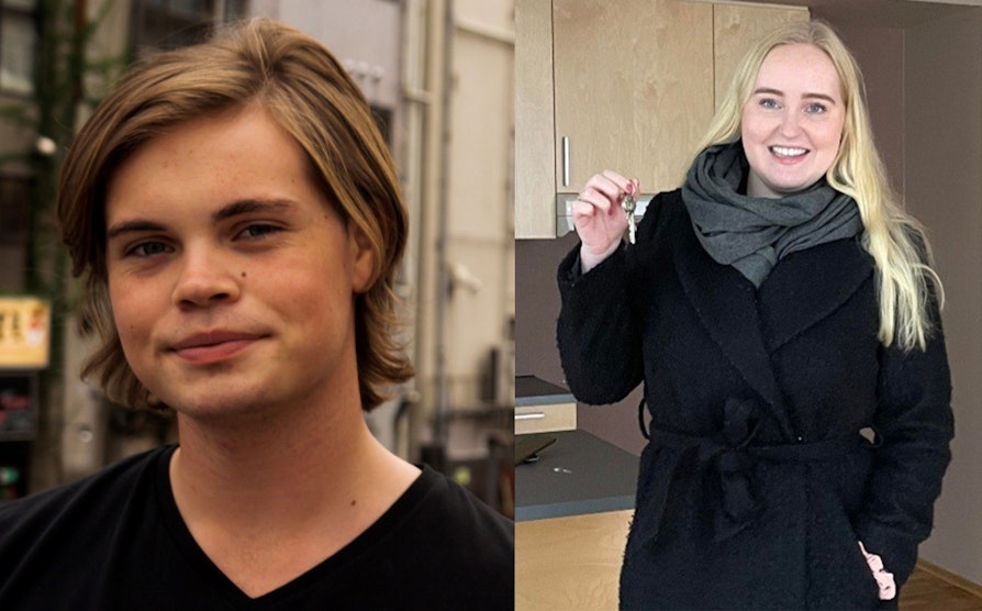 Portretter av Supertrekning-vinnerne Daniel Scheie Torjussen og Mariell Brodahl