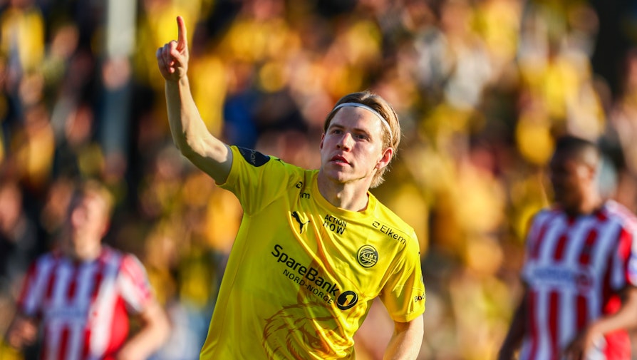 . Bodø/Glimts Jens Petter Hauge under eliteseriekampen i fotball mellom Bodø/Glimt og Tromsø på Aspmyra stadion.