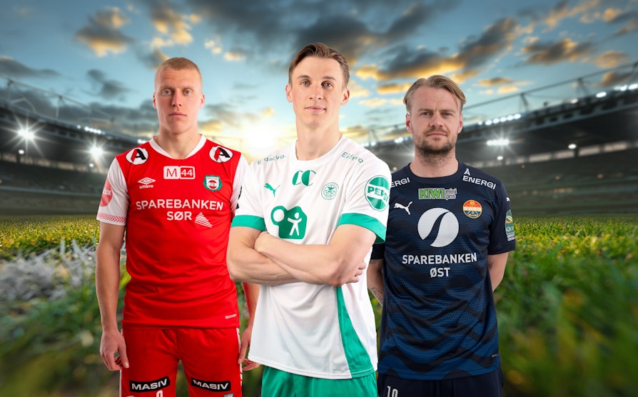 HVEM RYKKER NED? Haugesund virker fortapte, mens den andre nedrykksplassen virker å stå mellom Bryne (t.v), HamKam (i midten) og Strømsgodset.