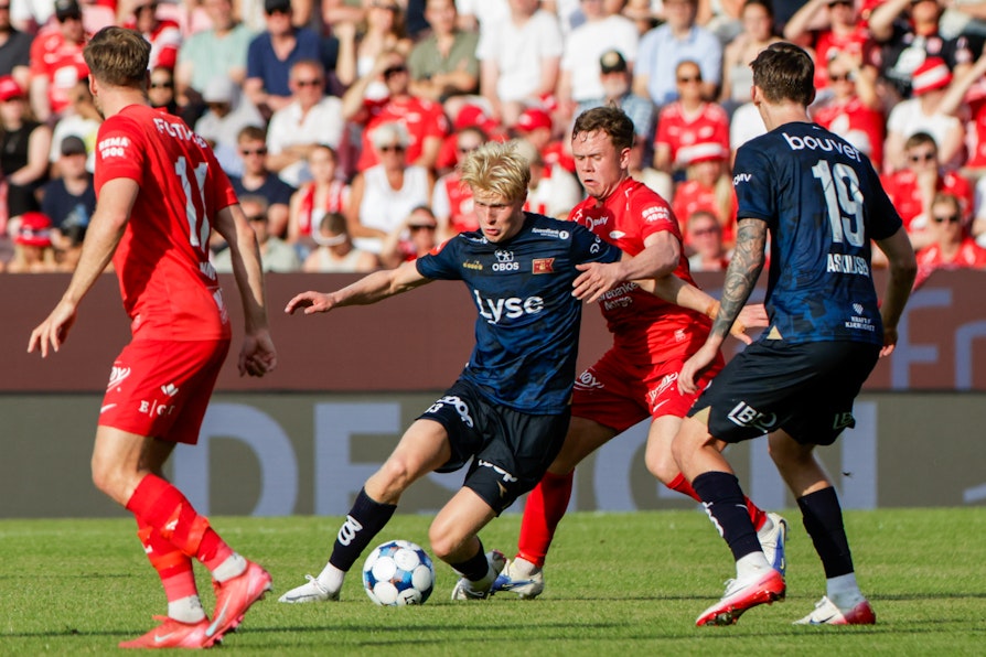 Vikings Jakob Segadal Hansen under eliteseriekampen i fotball mellom Brann og Viking på Brann stadion.