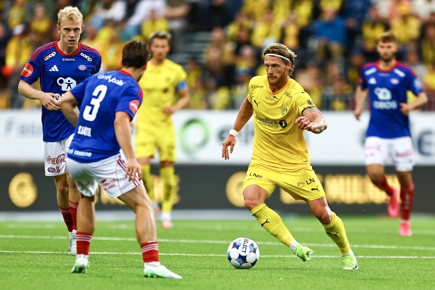 Bodø/Glimts Kasper Høgh under eliteseriekampen i fotball mellom Bodø/Glimt og Vålerenga på Aspmyra stadion