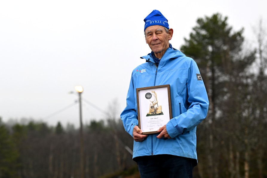 Olav Mandt, kretsvinner for Agder til ildsjelprisen 2026. Fotografert ute i lysløypa i Bykle.