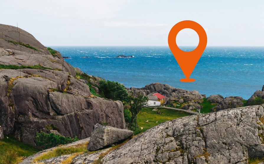 Bilde fra kysten ved Jæren i Rogaland.