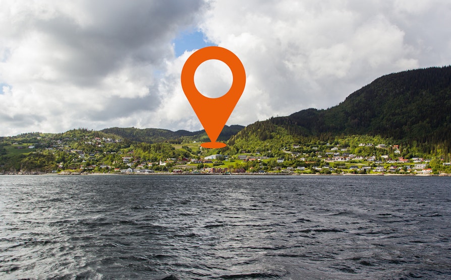 Leksvik i Trøndelag. Nabolaget-geotag.