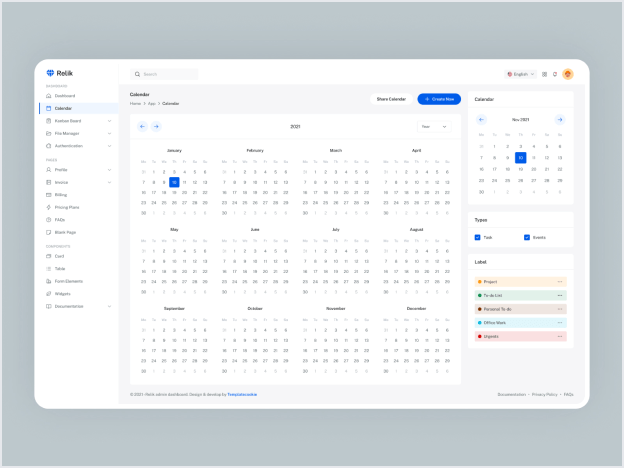 Raple - Admin Dashboard Bootstrap Template