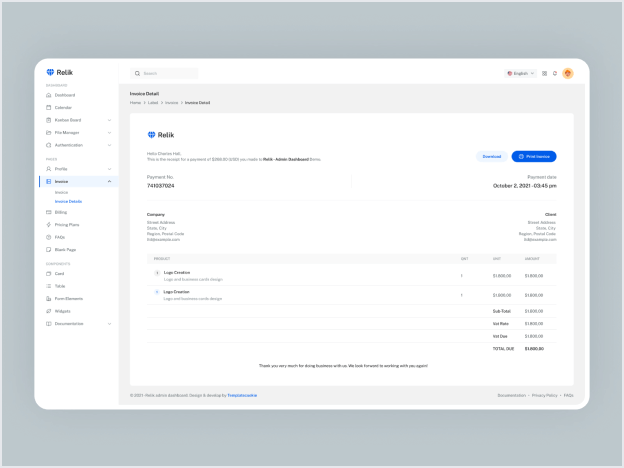 Raple - Admin Dashboard Bootstrap Template