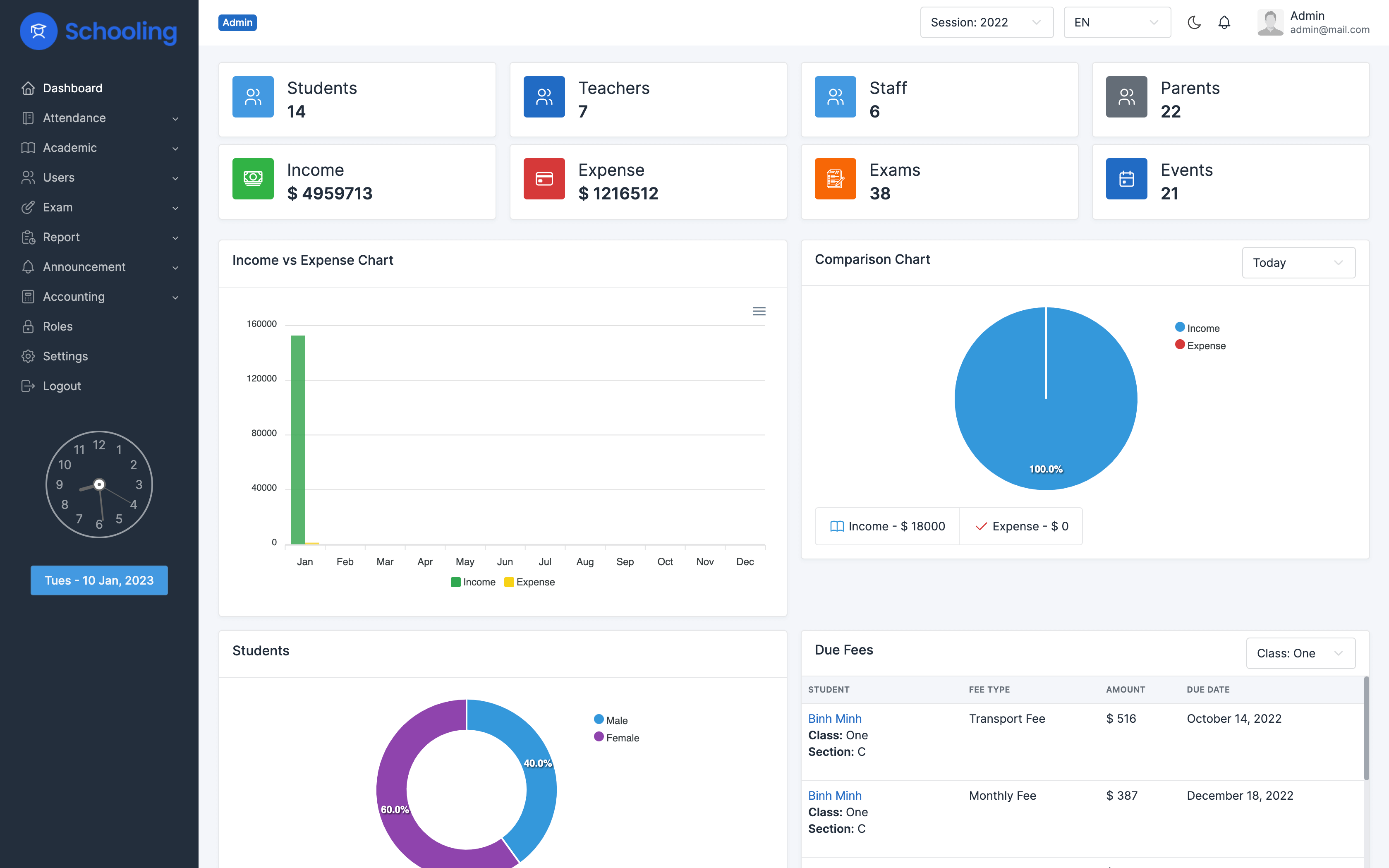 Schooling - School Management System Script