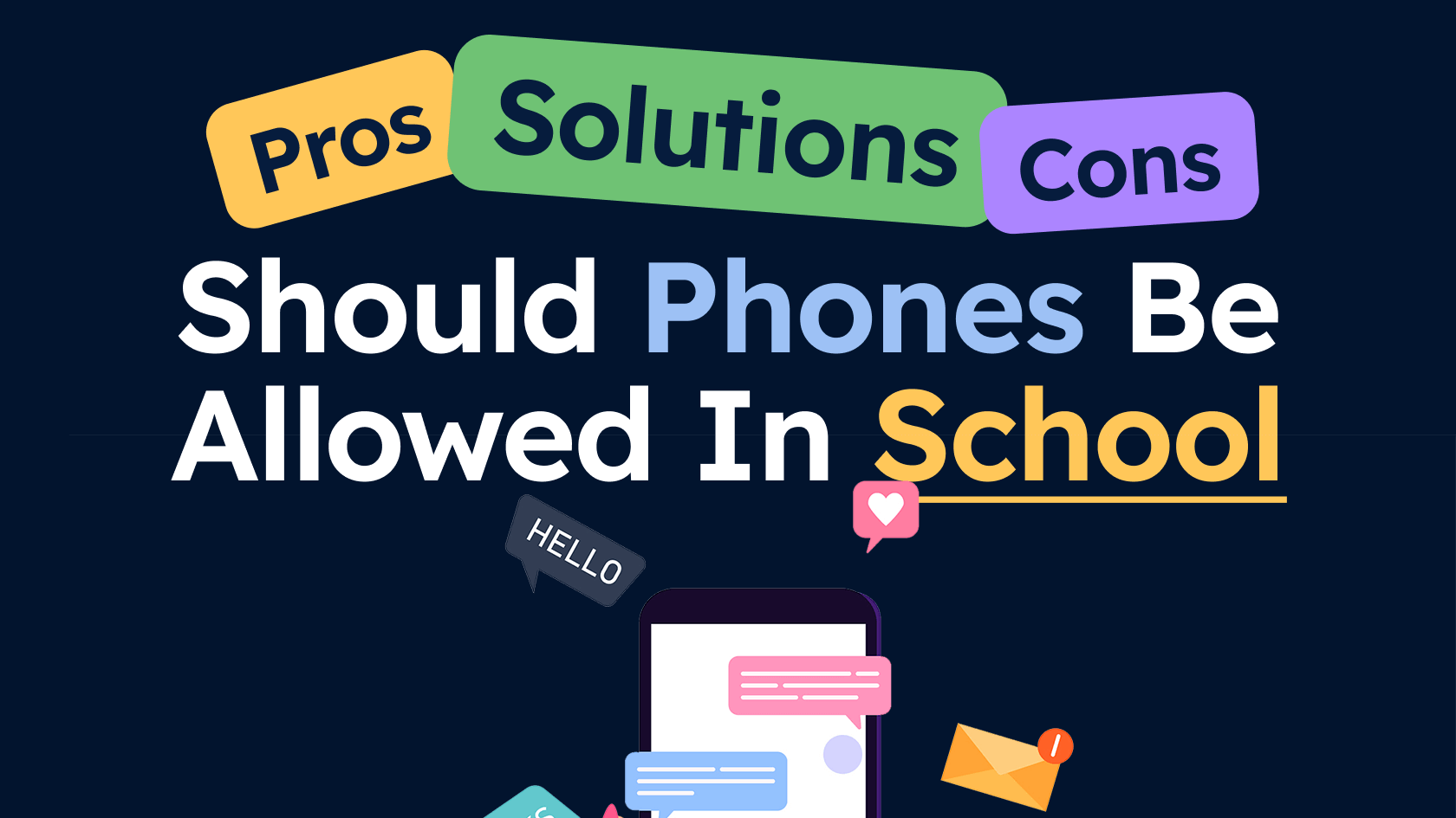 Pros and Cons of caring for the phone at school