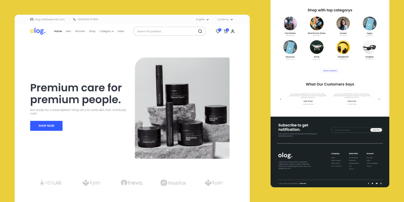 Templatecookie Products Screenshots