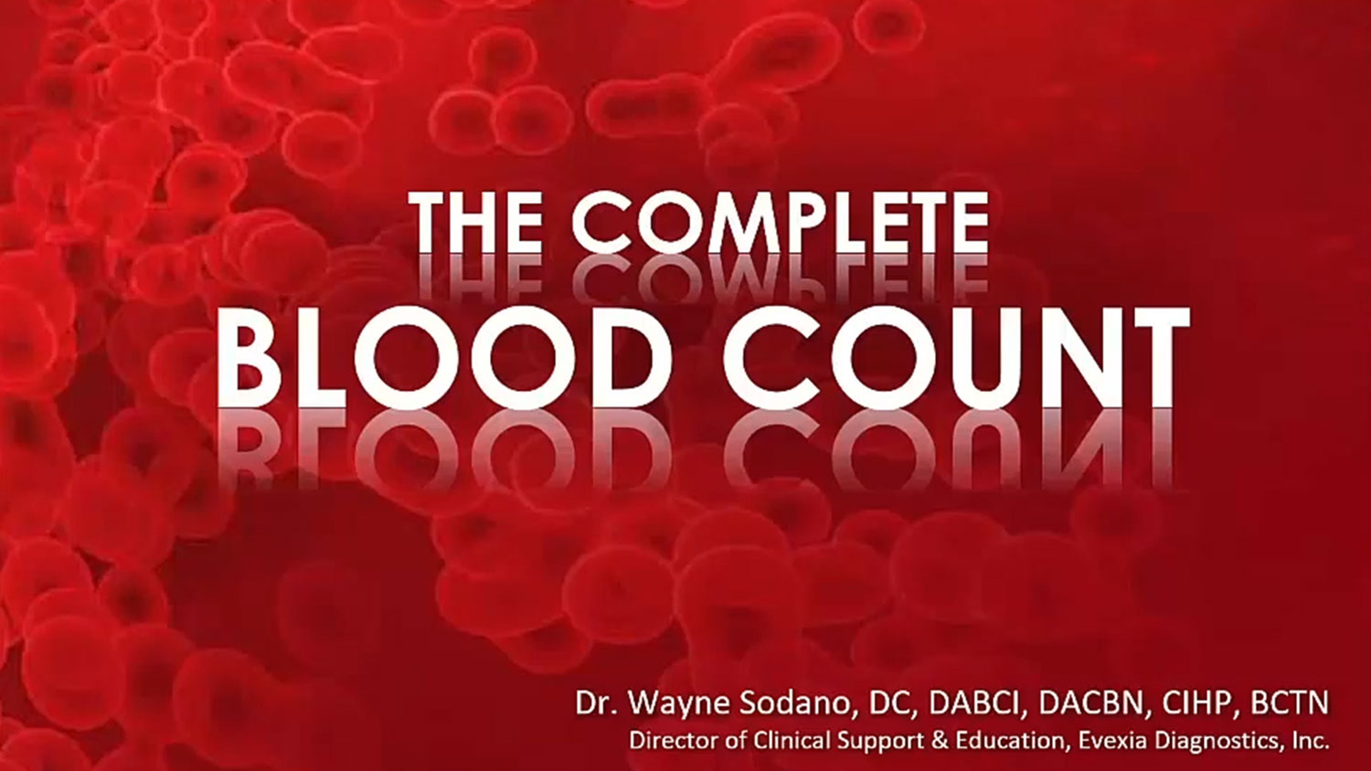 Blood Chemistry & CBC ANALYSIS Evexia inar Series