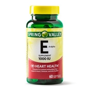 Spring Valley Vitamin E D-Alpha Softgels, 1000 IU, 60 Ct