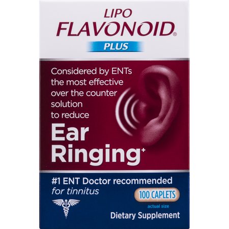 Lipo-Flavonoid Plus, Tinnitus Ear Ringing Relief Supplement Caplets, 100ct | OTC-Eligible Vitamins & Supplements
