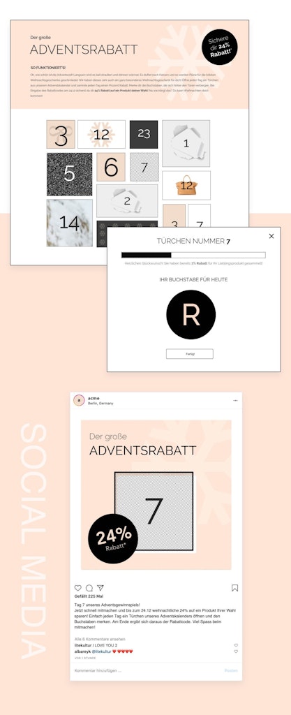 Adventskalender auf Social Media