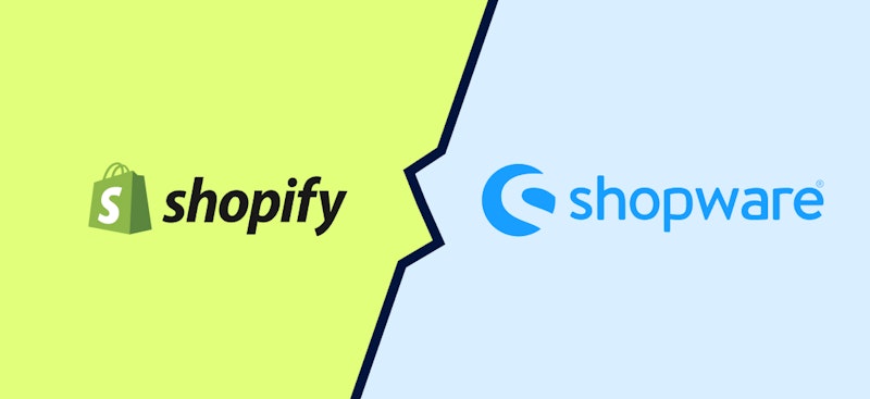 Shopify Logo versus das Shopware Logo