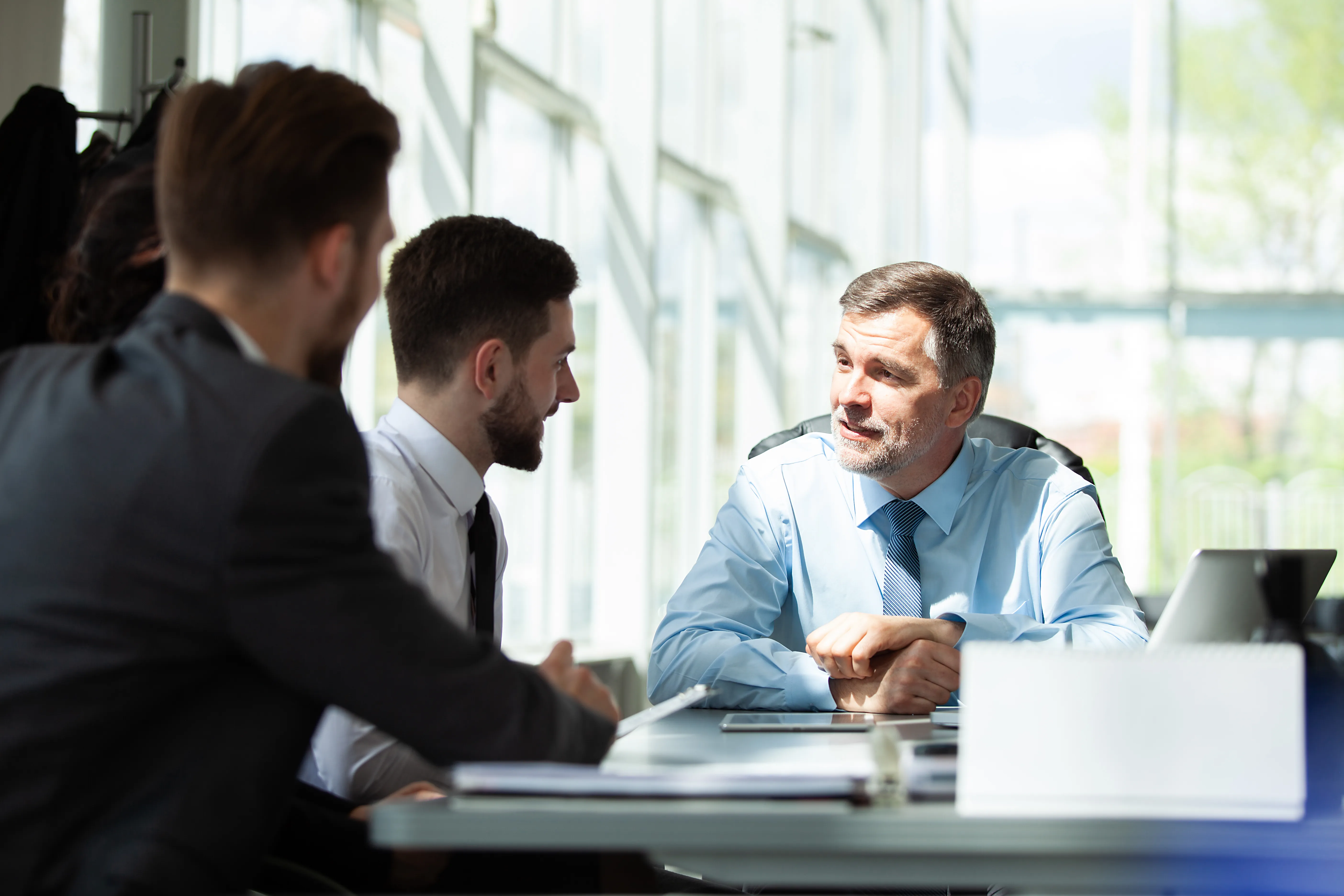 Business teamdiscussie