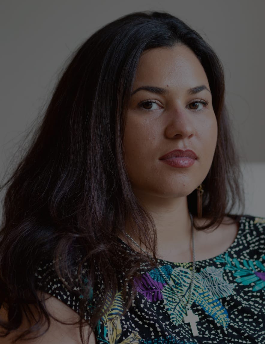 Woman looking at the camera.