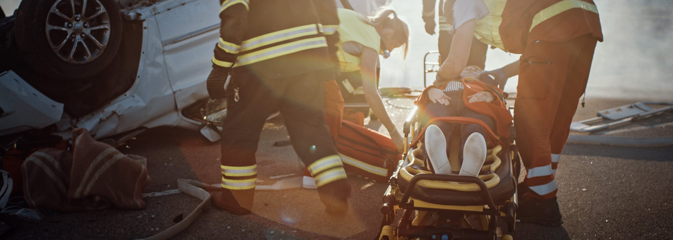 Scene of a car crash