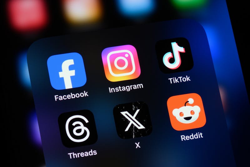 Social media apps on phone