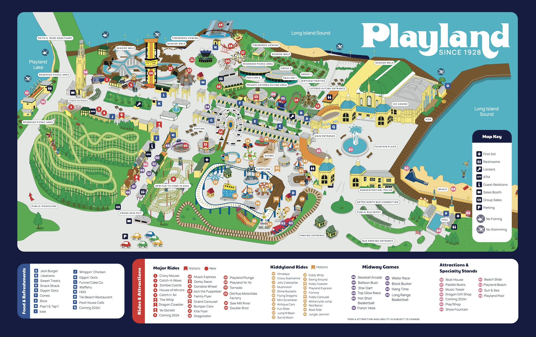 Playland Park Map