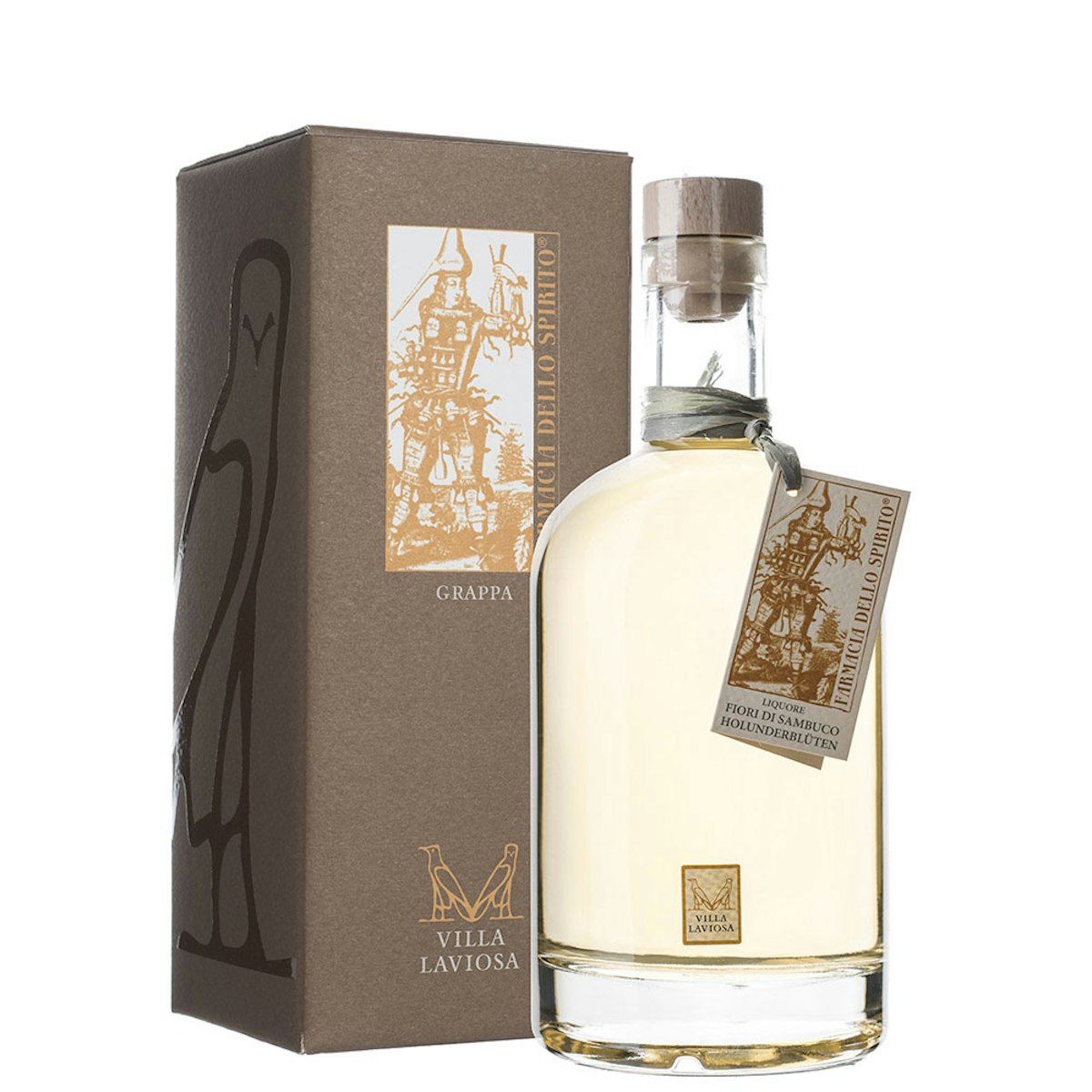 LIQUORE CON GRAPPA AL SAMBUCO 50 CL. Villa Laviosa