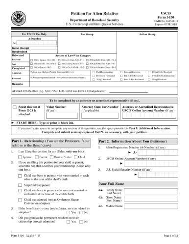 Form i-130 online online Form i-130