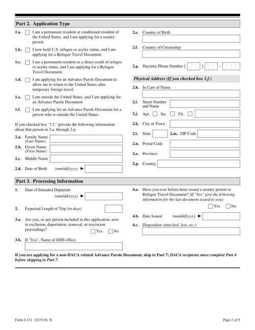 Form I-131 | Application for Travel Document | USA-immigrations.com