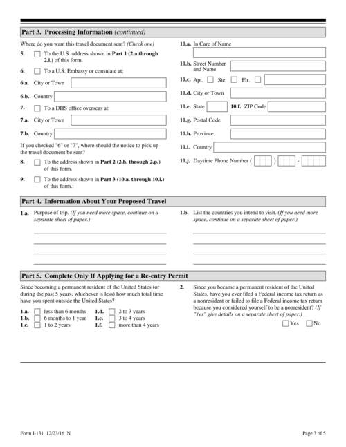 Form I-131 | Application for Travel Document | USA-immigrations.com