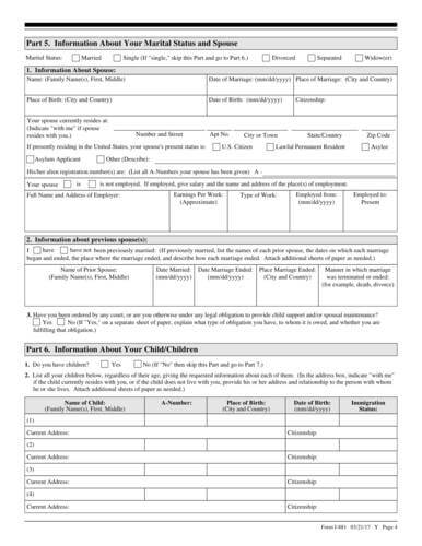 fill online Form I-881