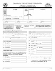 Download Form I 601 USA immigrations