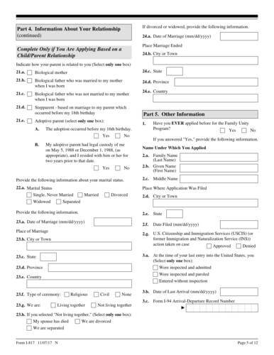 online Form I-817