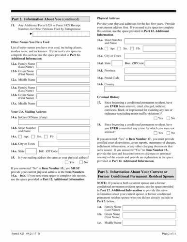 Petition by Entrepreneur to Remove Conditions on Permanent Resident Status