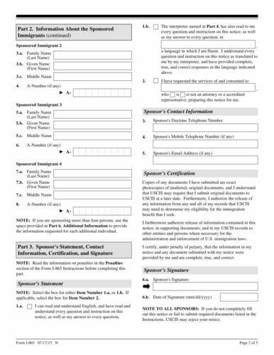 Sponsor's Notice of Change of Address