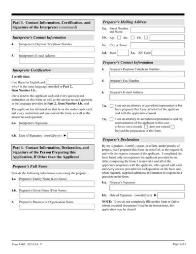 Form I-905