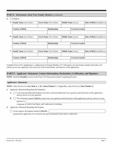 Form I-914 online Form I-914 online