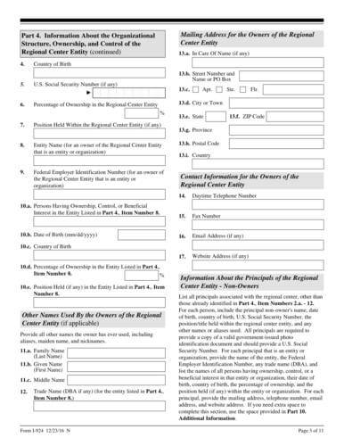 Form I-924 online