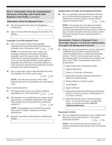 Form I-924 | Application For Regional Center Designation Under the ...
