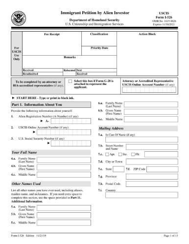 Form i-526 I-526 form