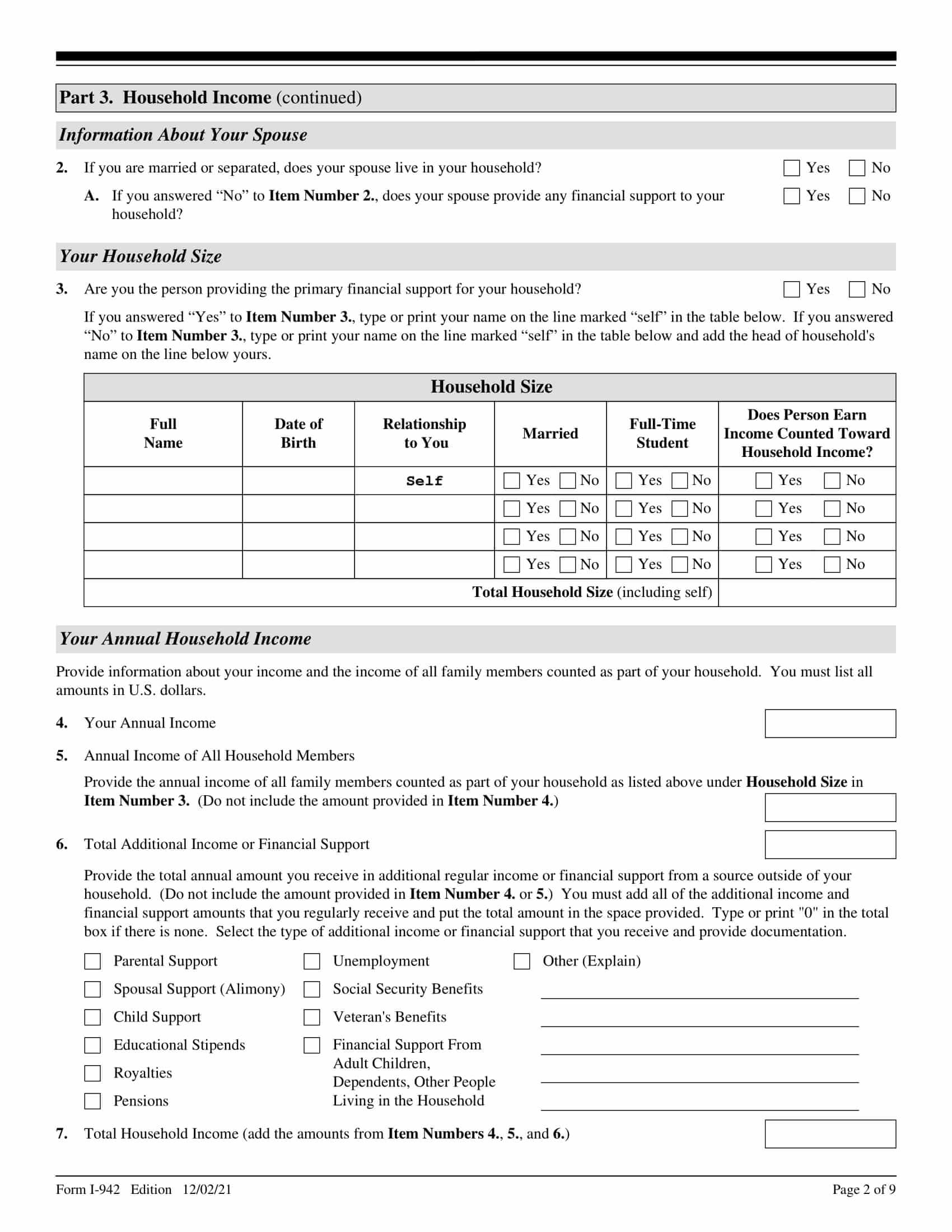 Form i 942 request for reduced fee usa immigrations