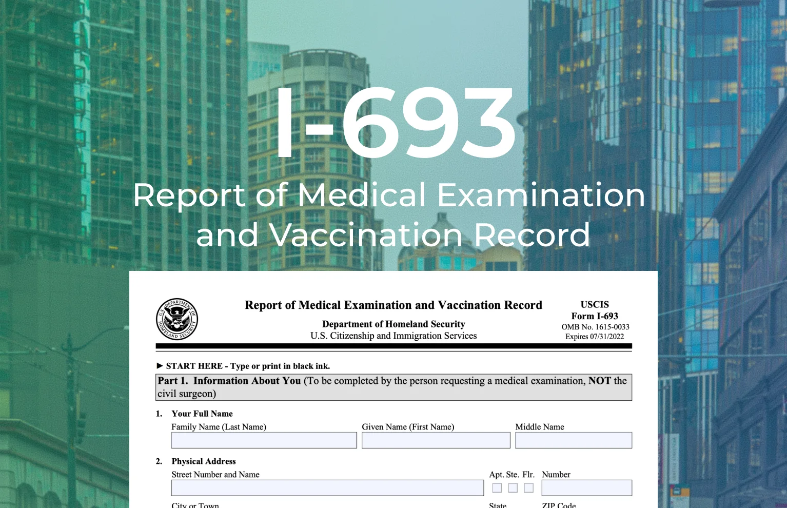 Form I-693 i 693 form
