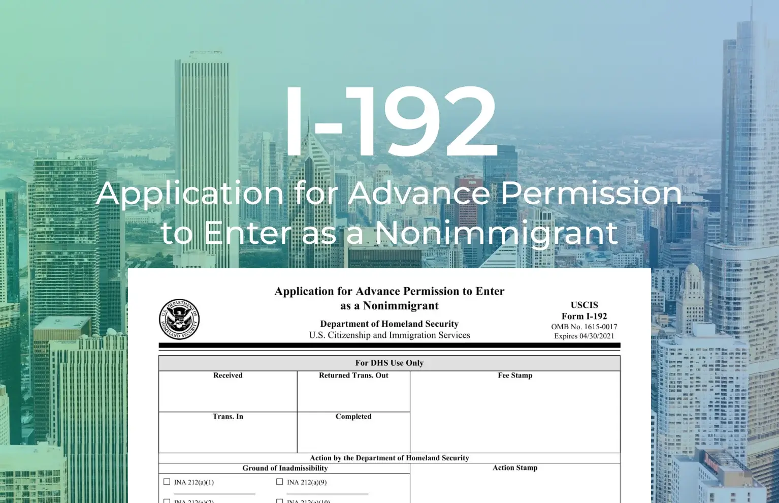 Form I-192 