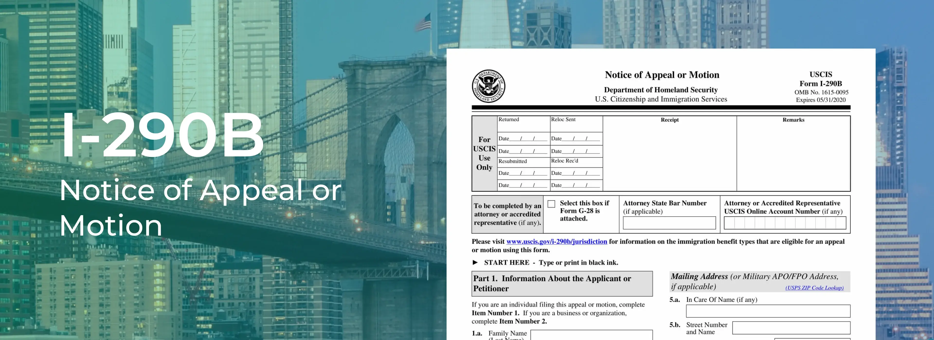 Form I290B Notice of Appeal or Motion